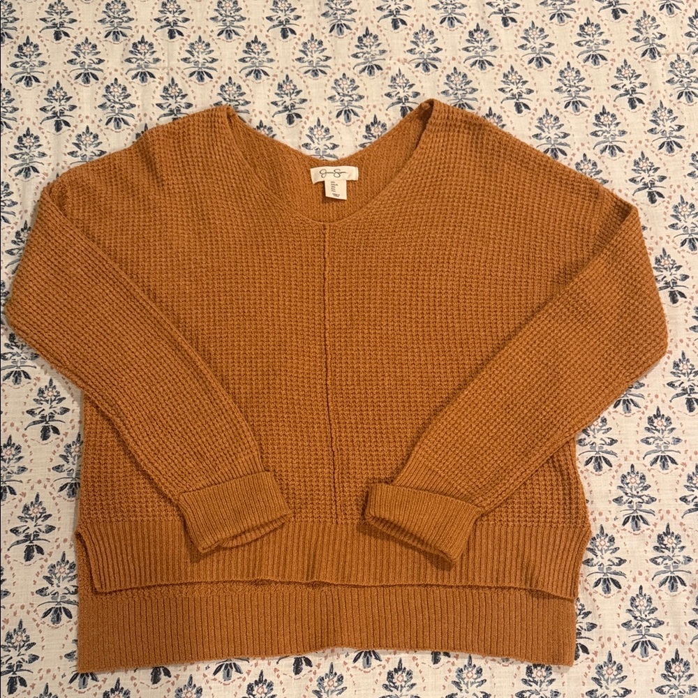Jessica Simpson Women's V-Neck Sweater in Brown